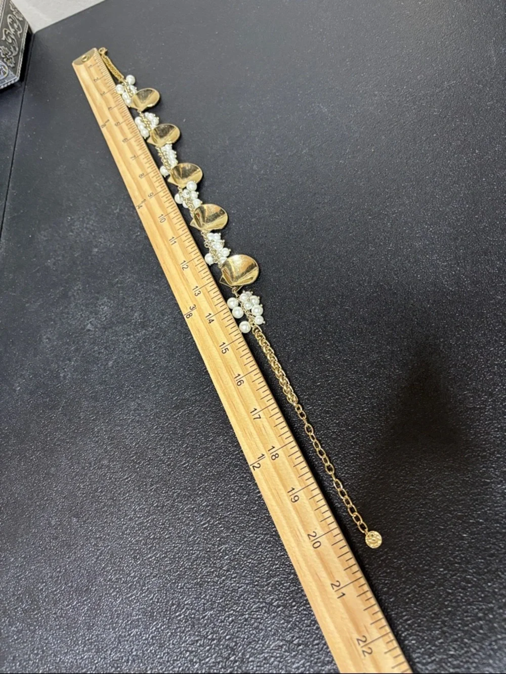 Talbots Gold Tone Seashell Faux Pearl Nautical Necklace